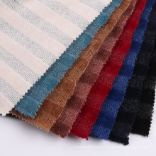 Hot selling Stripe custom jacquard plain polyester chenille tessuti arredamento textile sweater fabric knitted  for dress